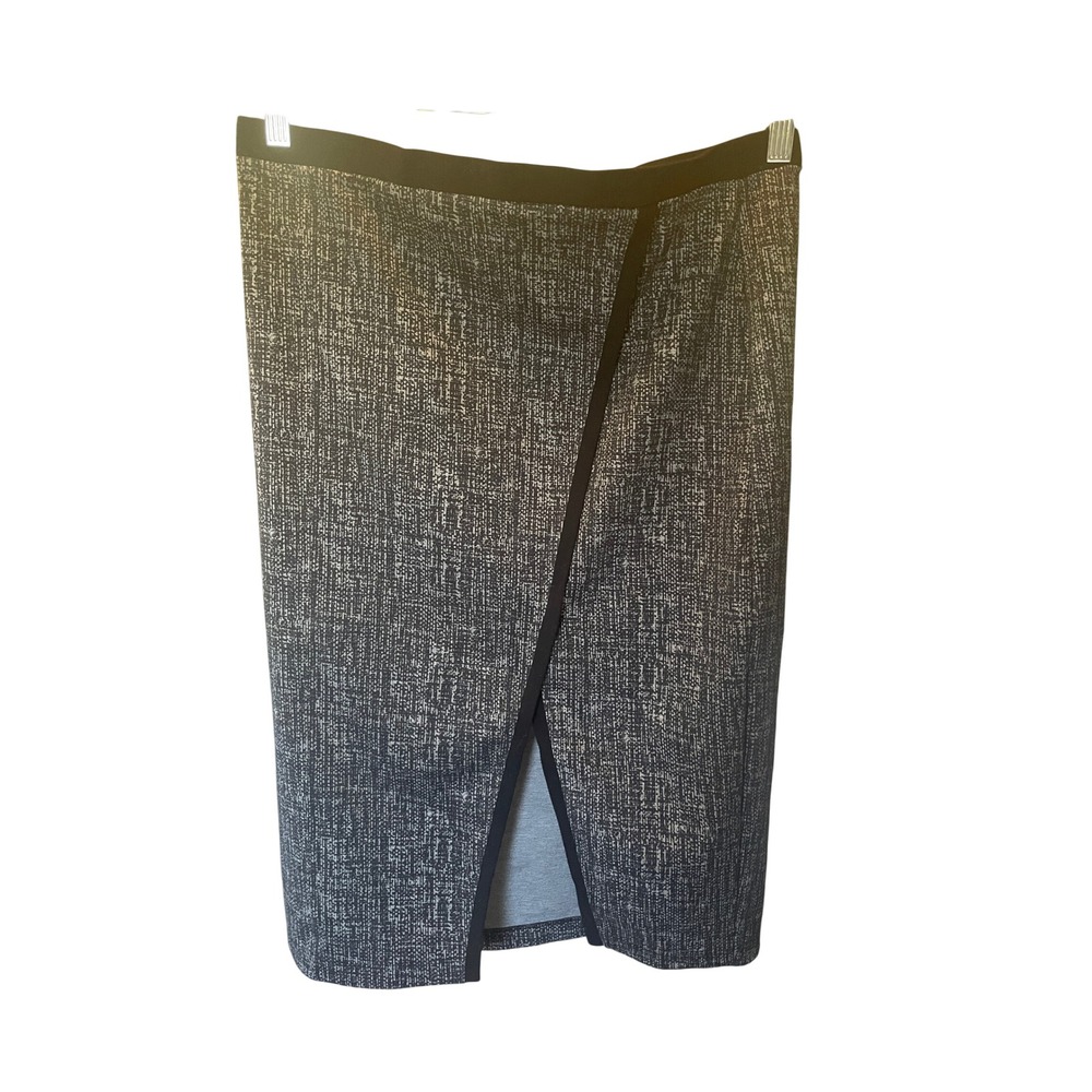 Womens Minimalist Preppy Textured Faux Wrap Pencil Skirt Office Career Size XL